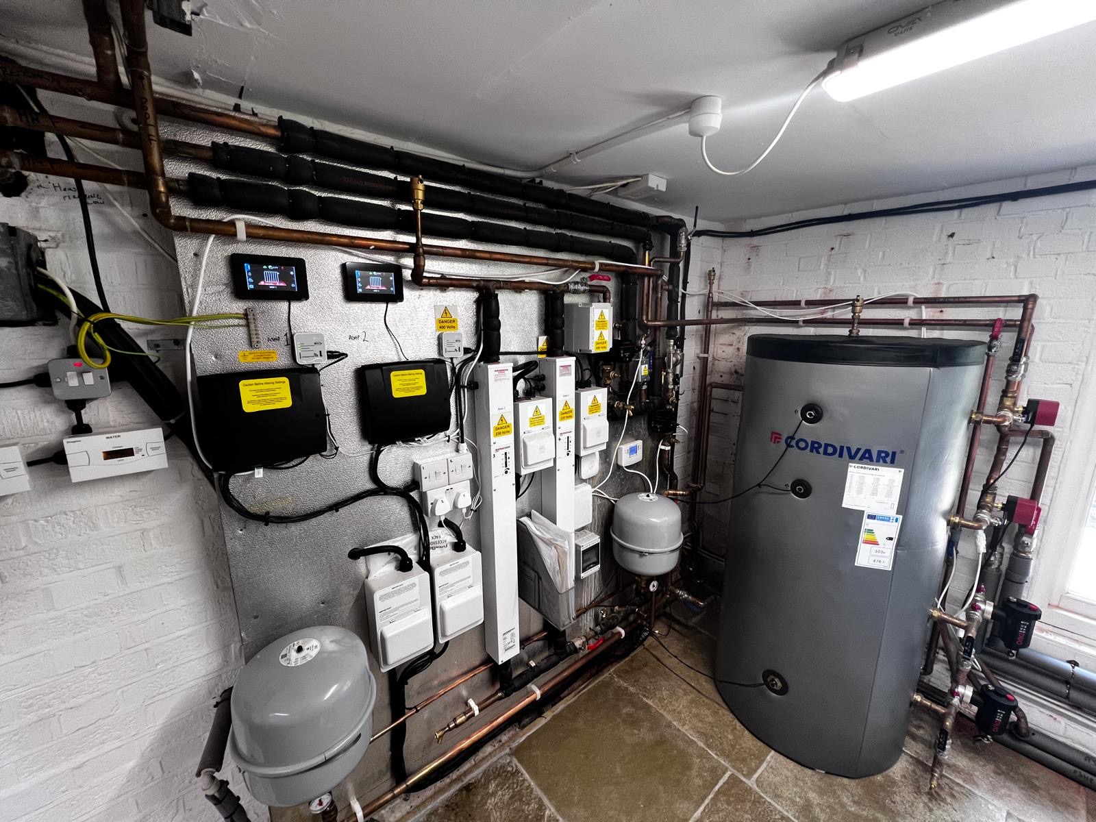 NCS Air Source Heat Pump system being installed